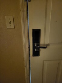 This is the gap in the door of first room