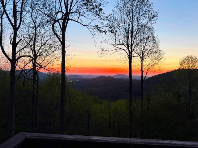 Sunrise view from the back deck