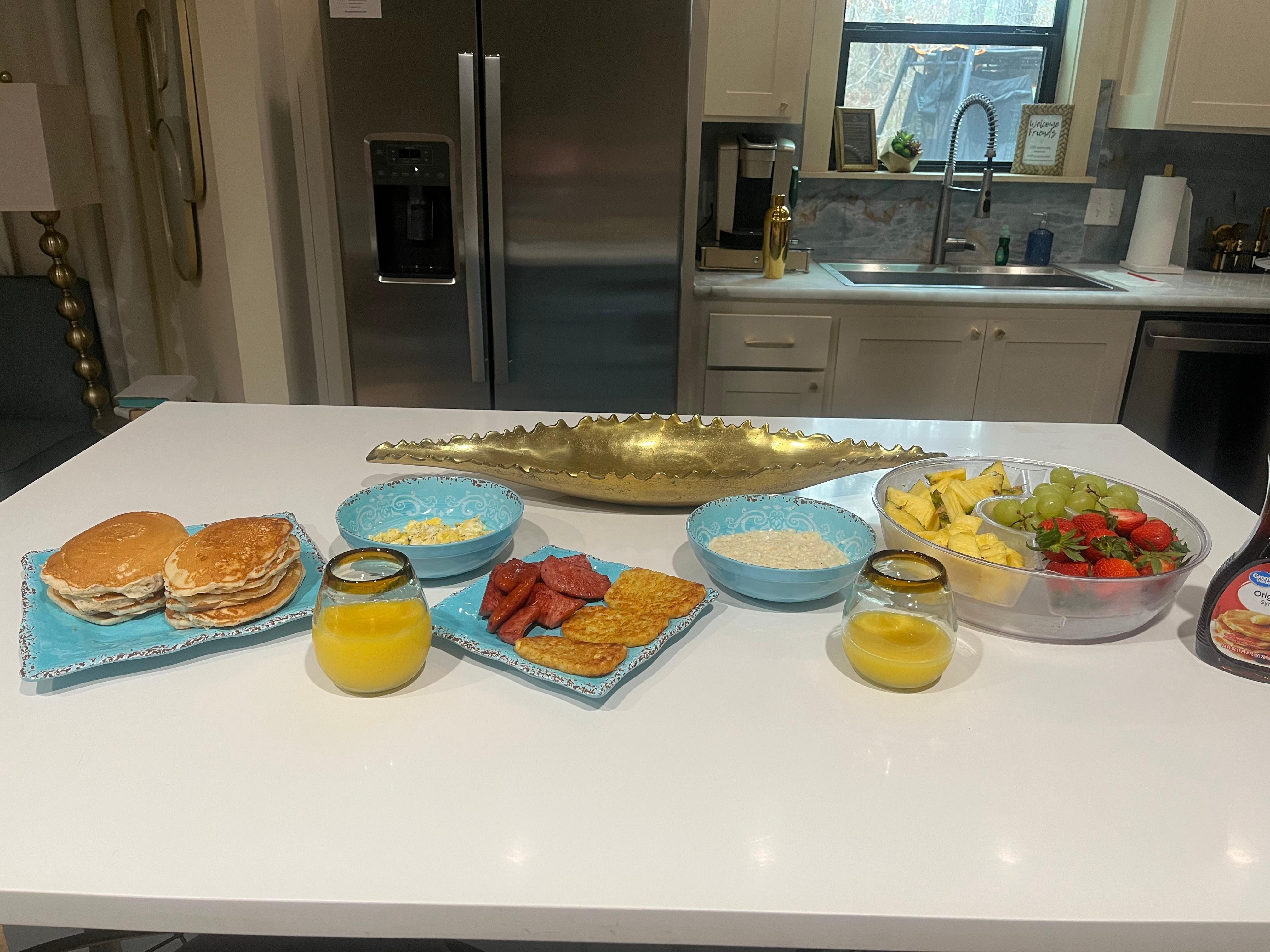 Prepared breakfast every morning. 