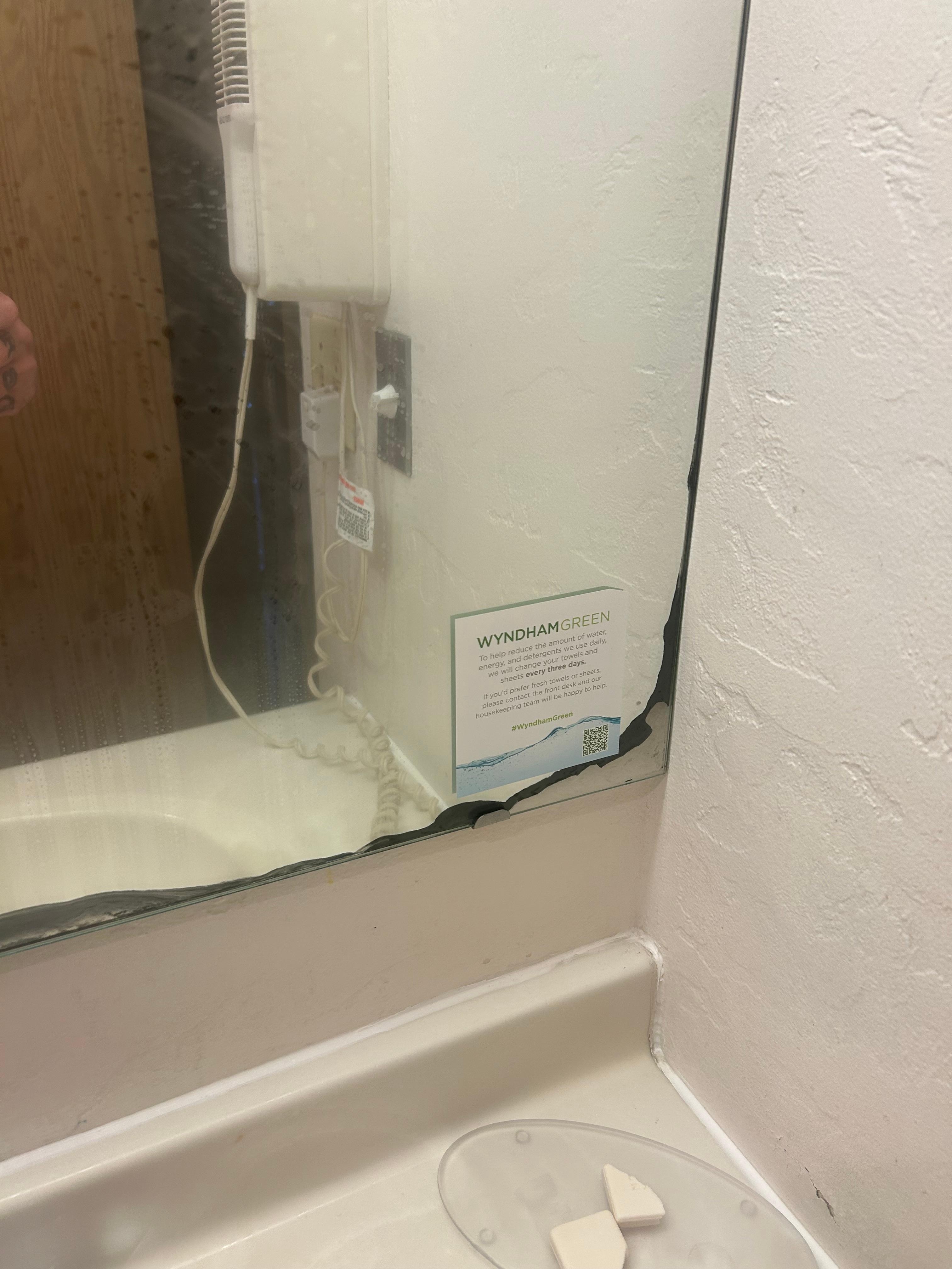 Mirror is loosing it’s backing.. 