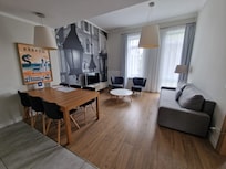 Living room and kitchen