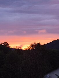 Coucher de soleil vue de la pièce principale