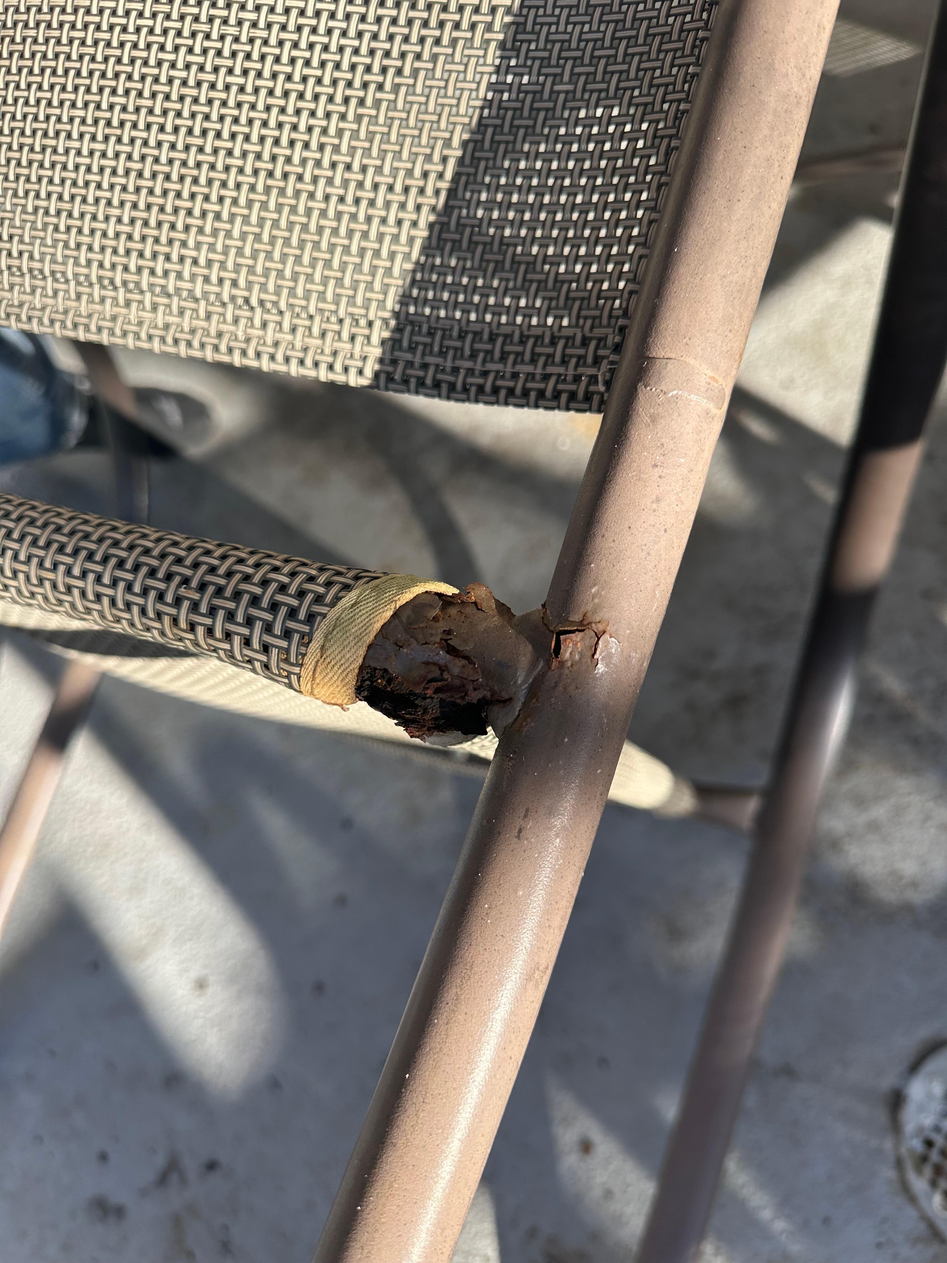 Patio chairs rusted