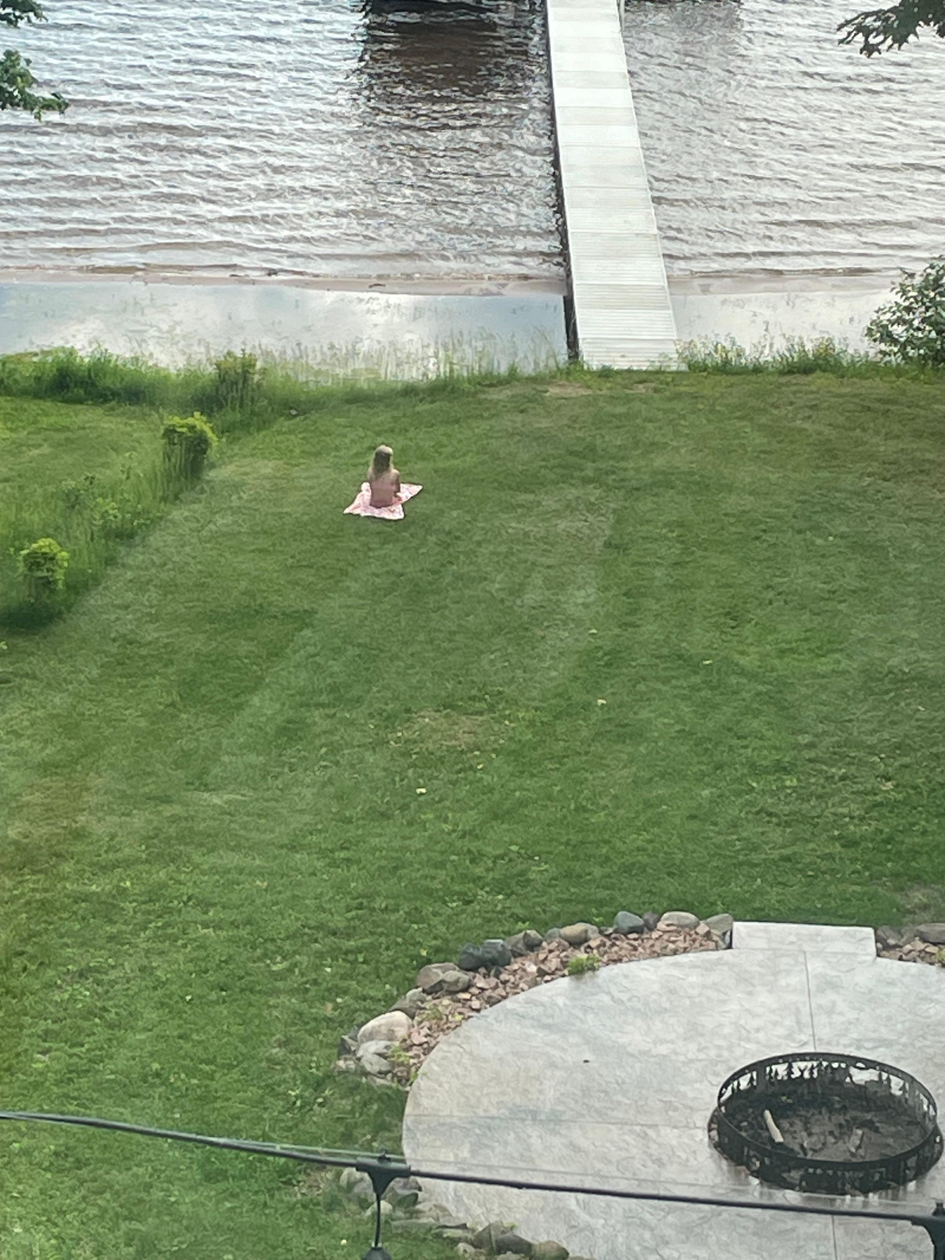 “Suntanning” by the water