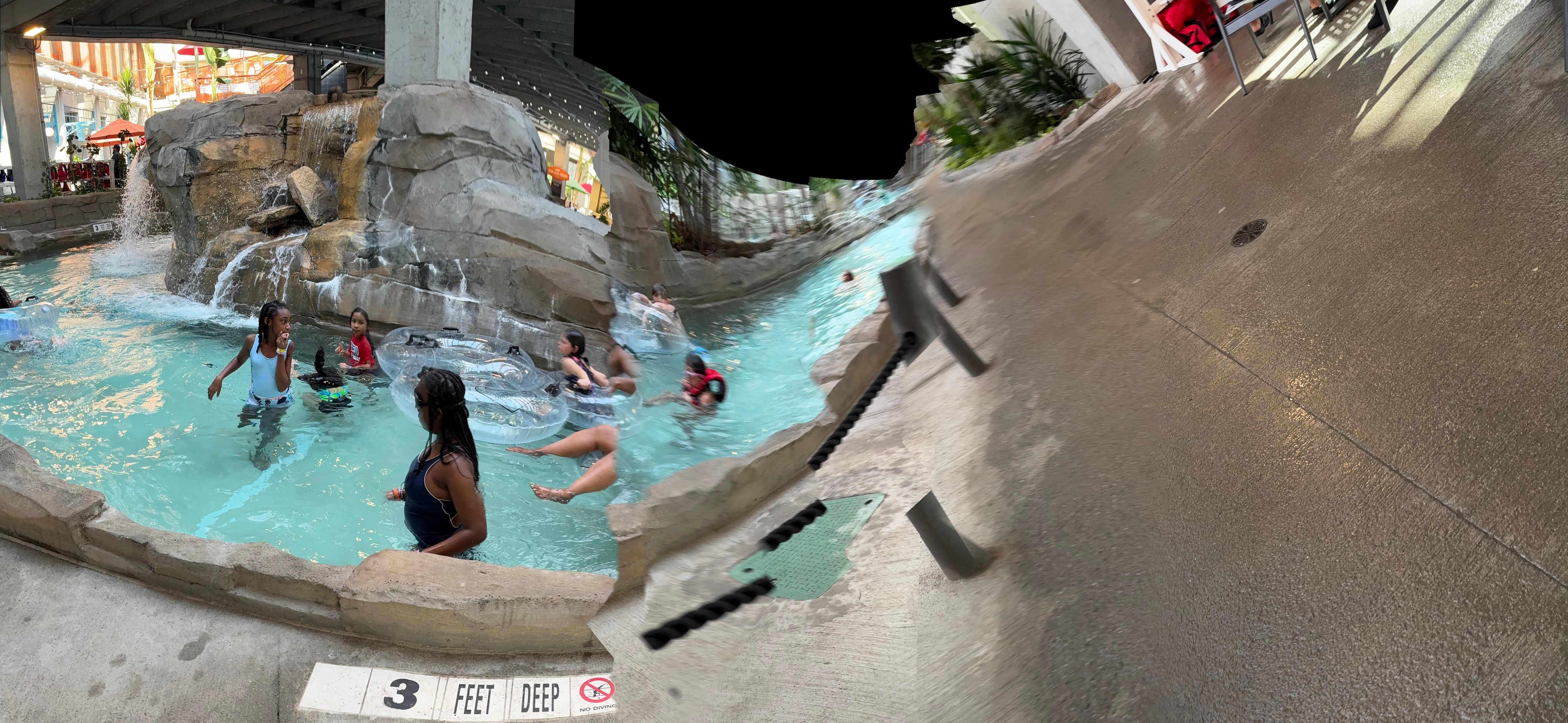 This is inside inside of the waterpark part of the lazy river that I enjoyed all weekend