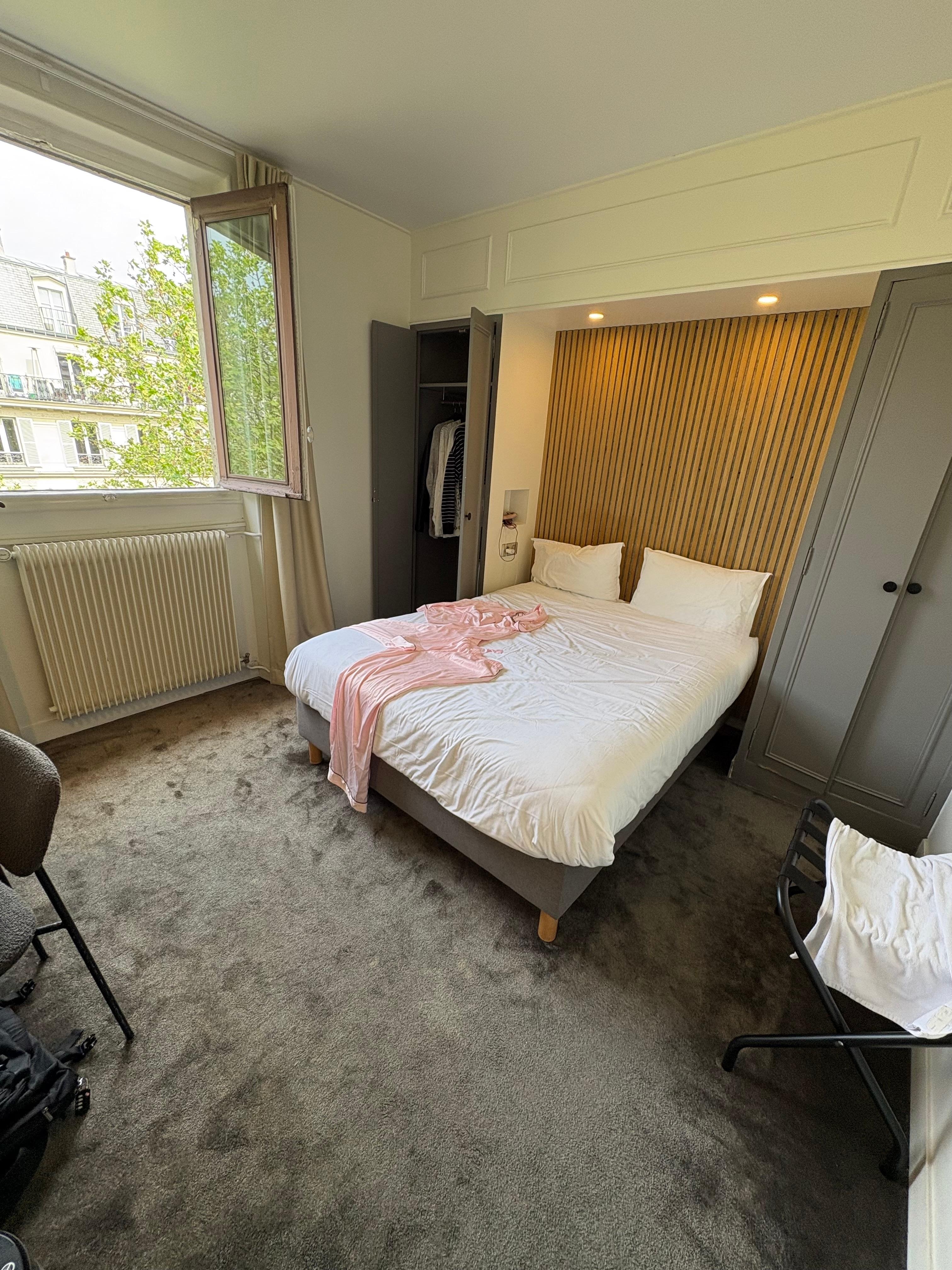 Double standard room, desk and chair not pictured. Also came with an electric fan