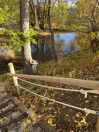 View of Little Goose Creek from the bedroom window.