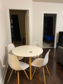 Cheap wobbly chairs.
