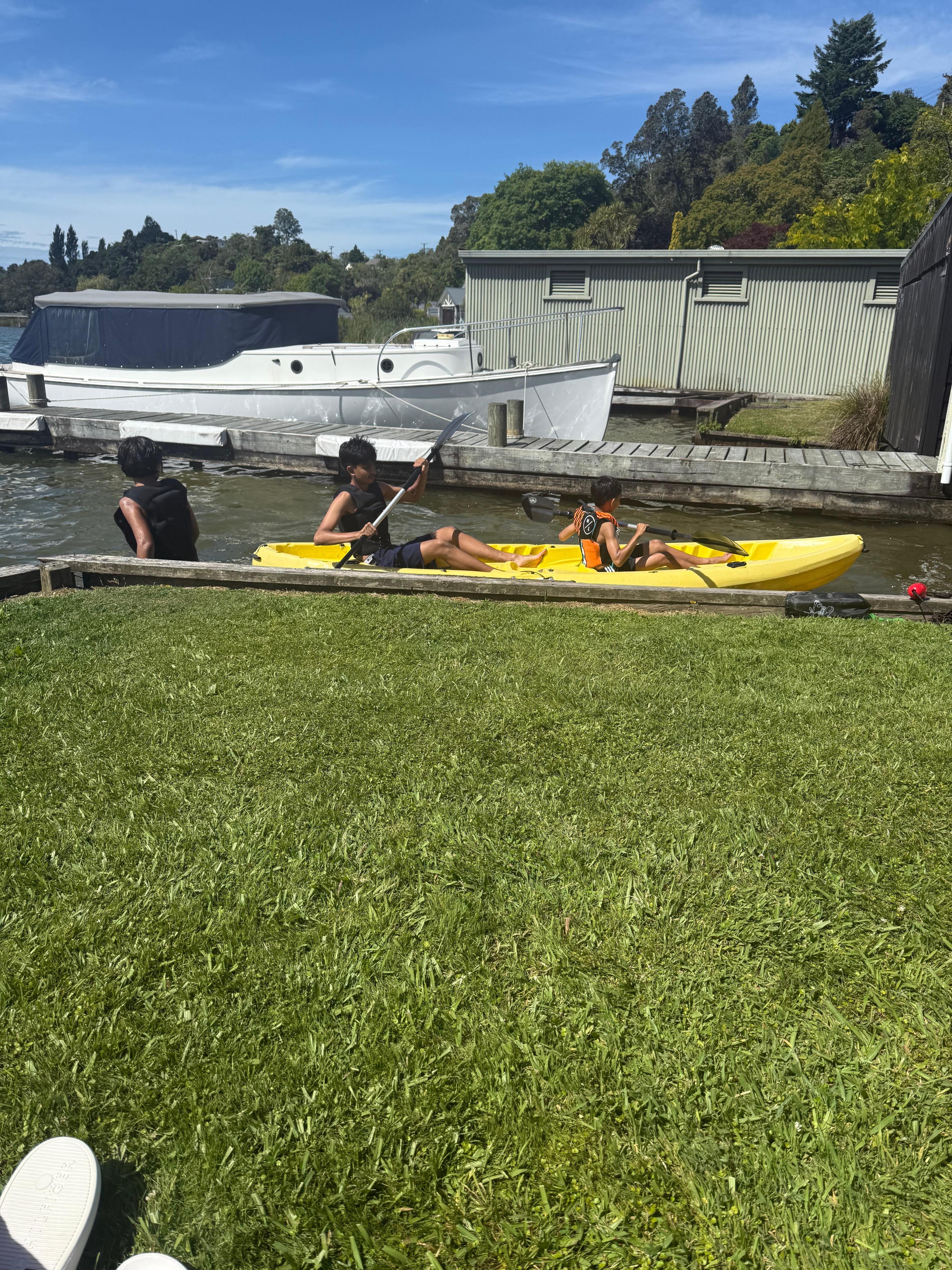 Kayaks provided at the property