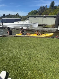 Kayaks provided at the property
