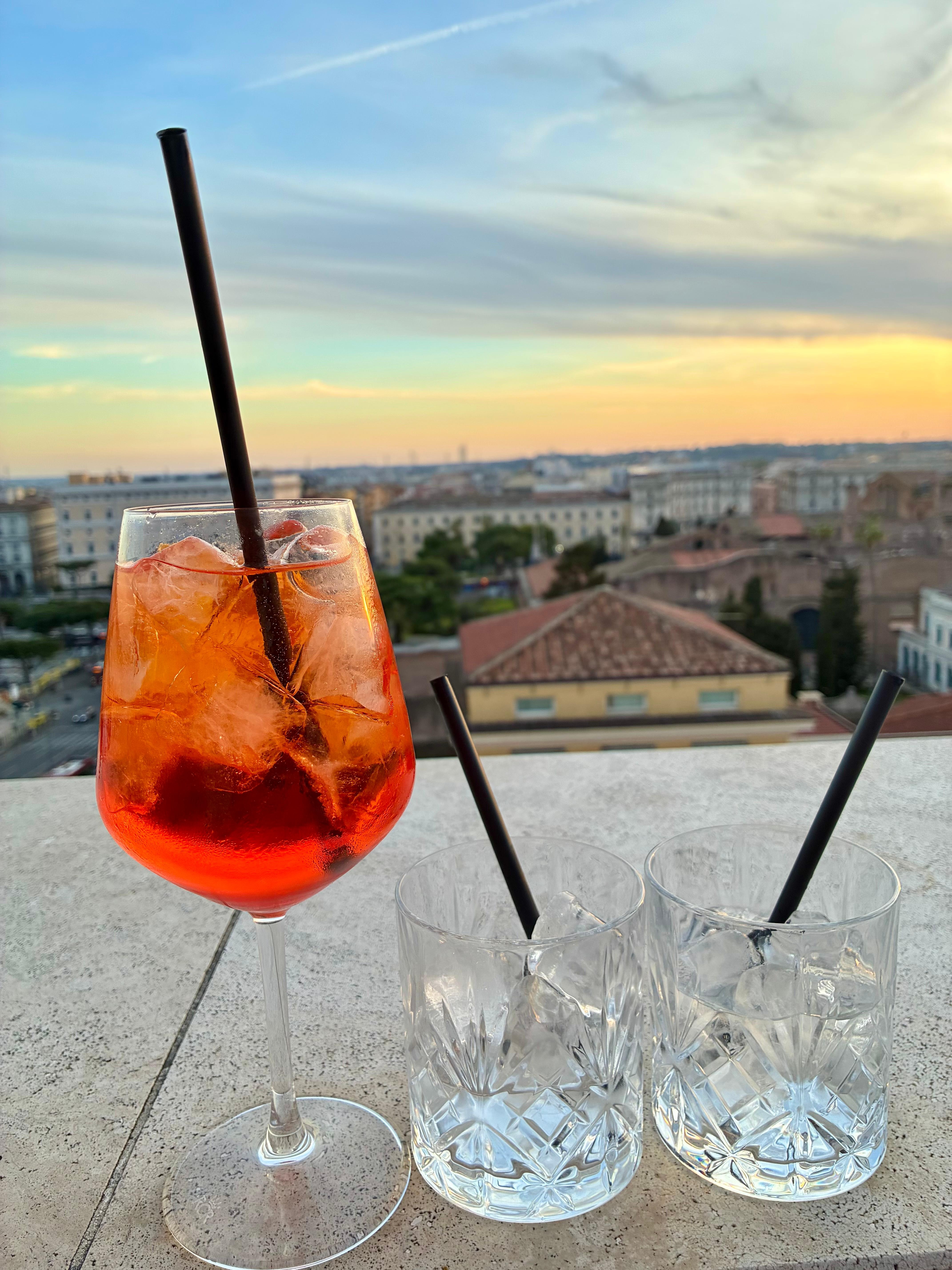 Rooftop drinks view