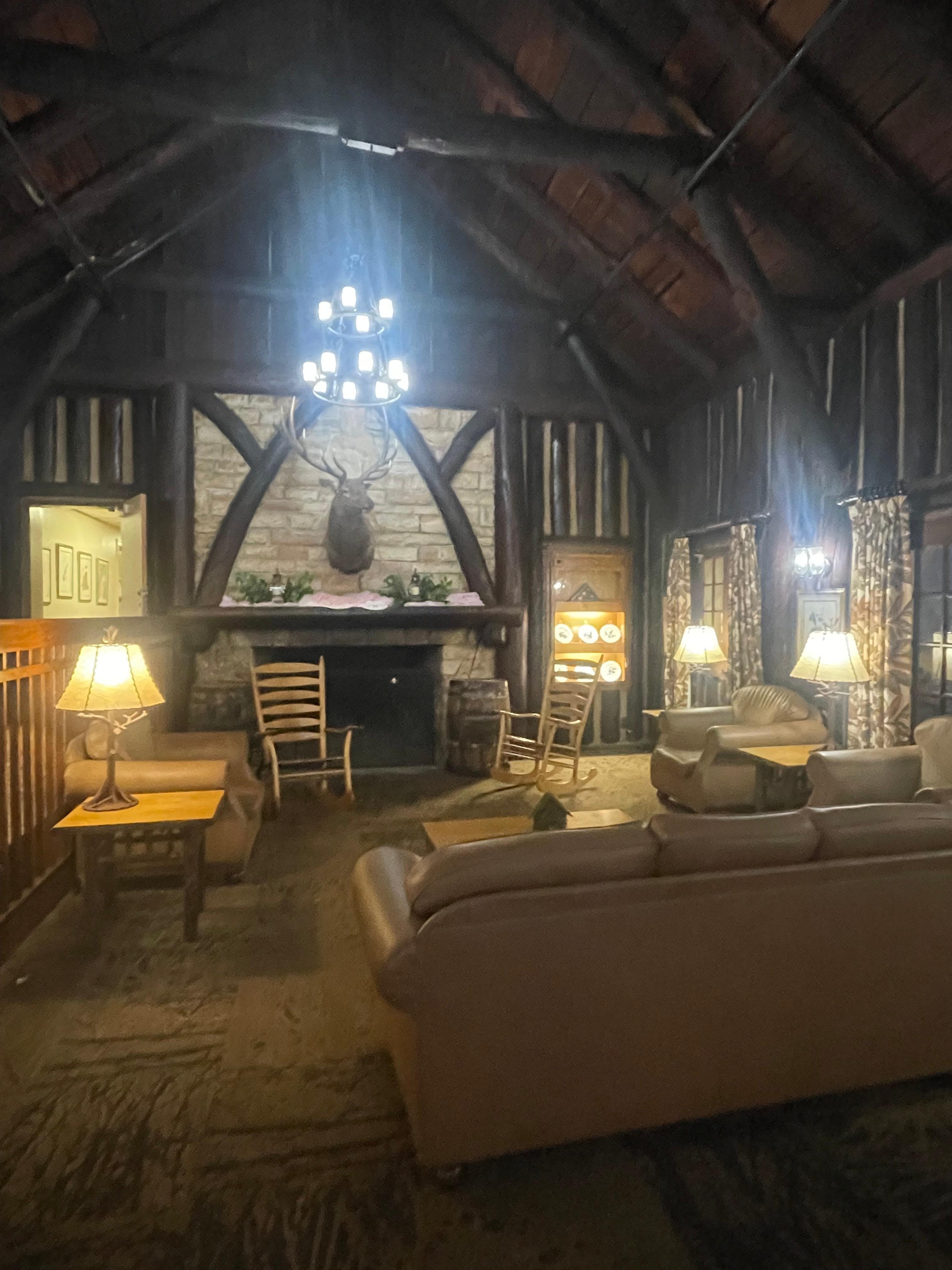 There is an adorable sitting area near the bar. 