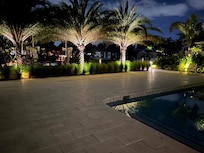 Back yard at night-beautiful