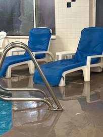 Pool room very dated and worn