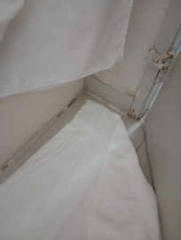 Mold and rust on bathroom door