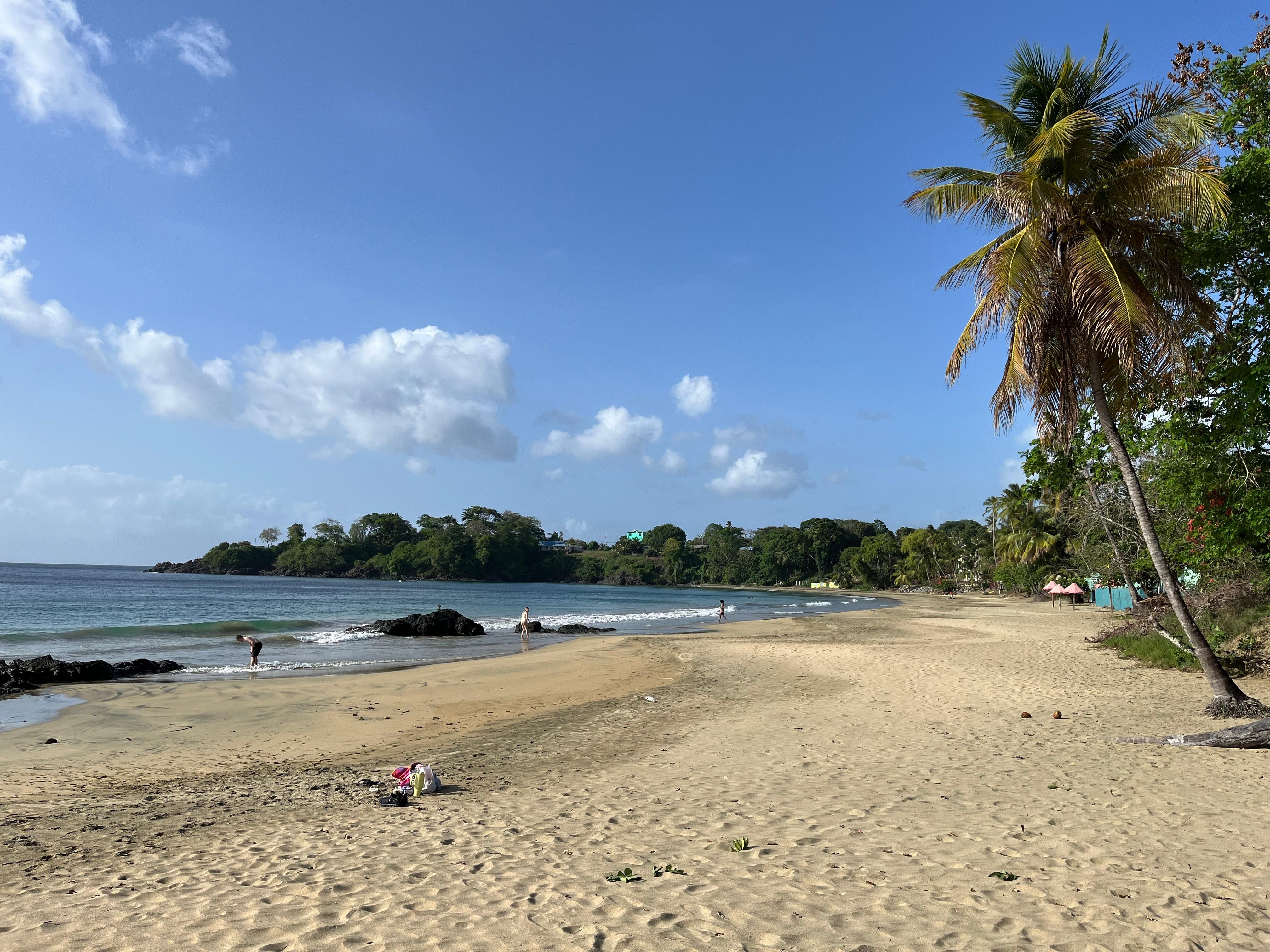 The beach across the street