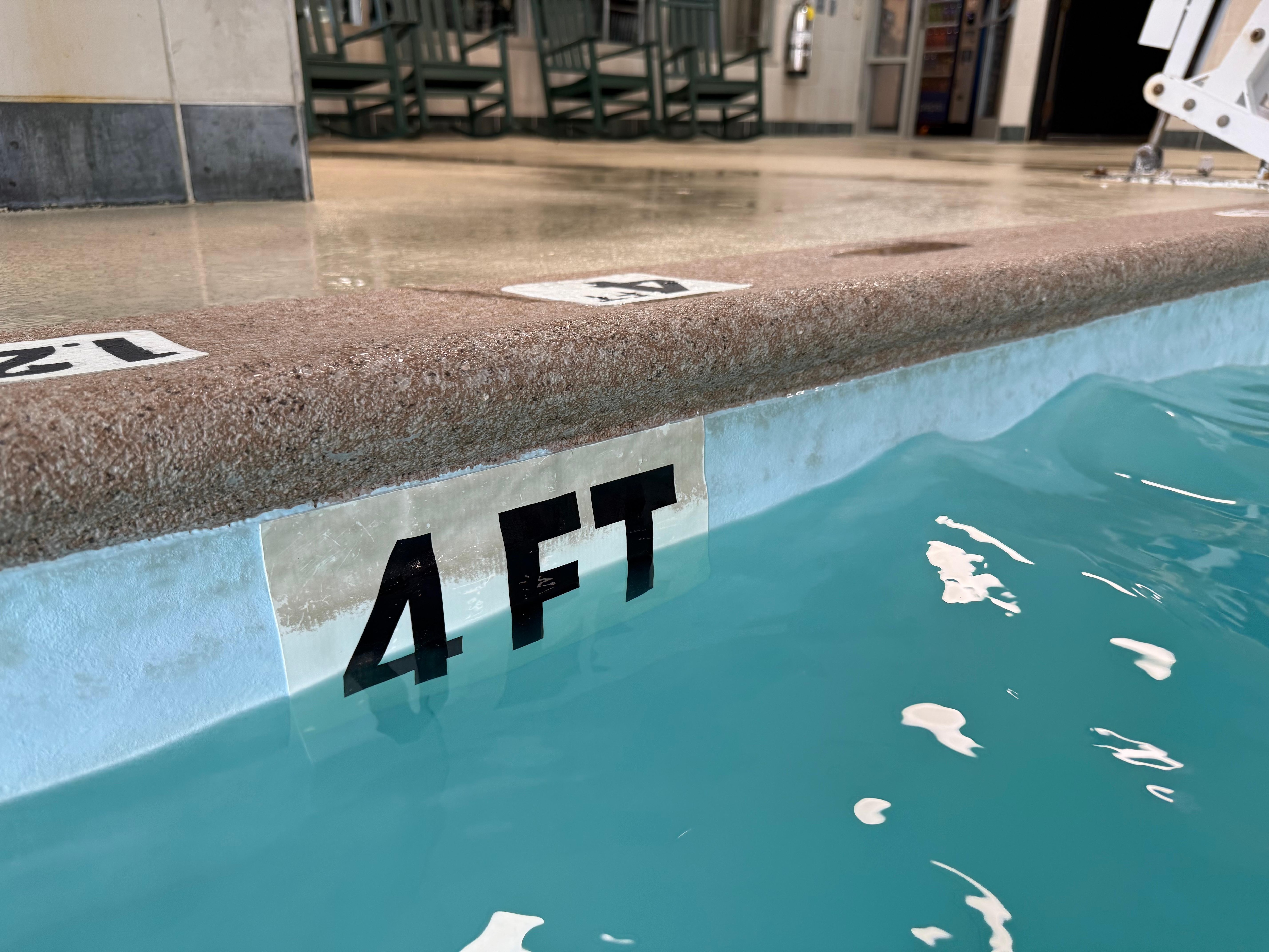 Grimy pool with very cloudy water