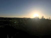 Hermosa vista del amanecer en Calama, tierra de sol y cobre (desde la habitación)