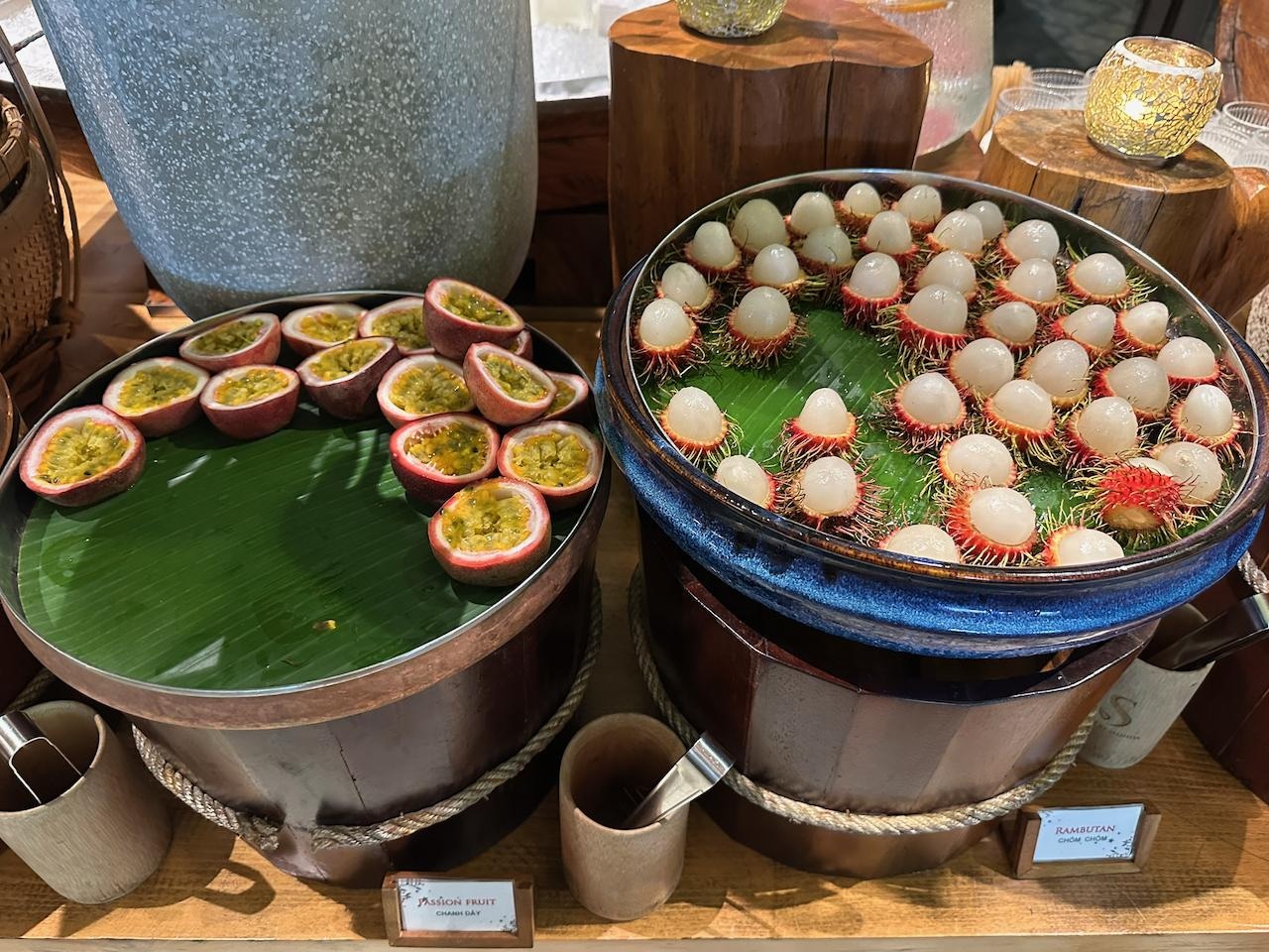 Just a small sample of the fruits provided at the breakfast buffet