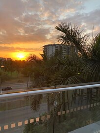 Sunset from a beautiful area by the pool!