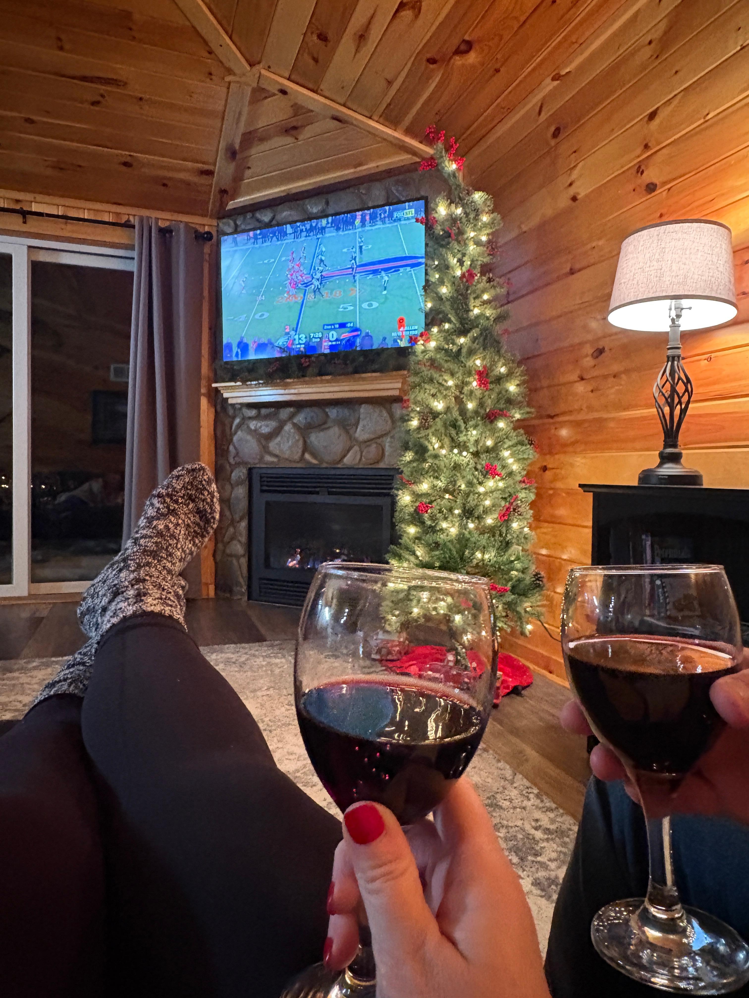 Relaxing by the fire was perfect 