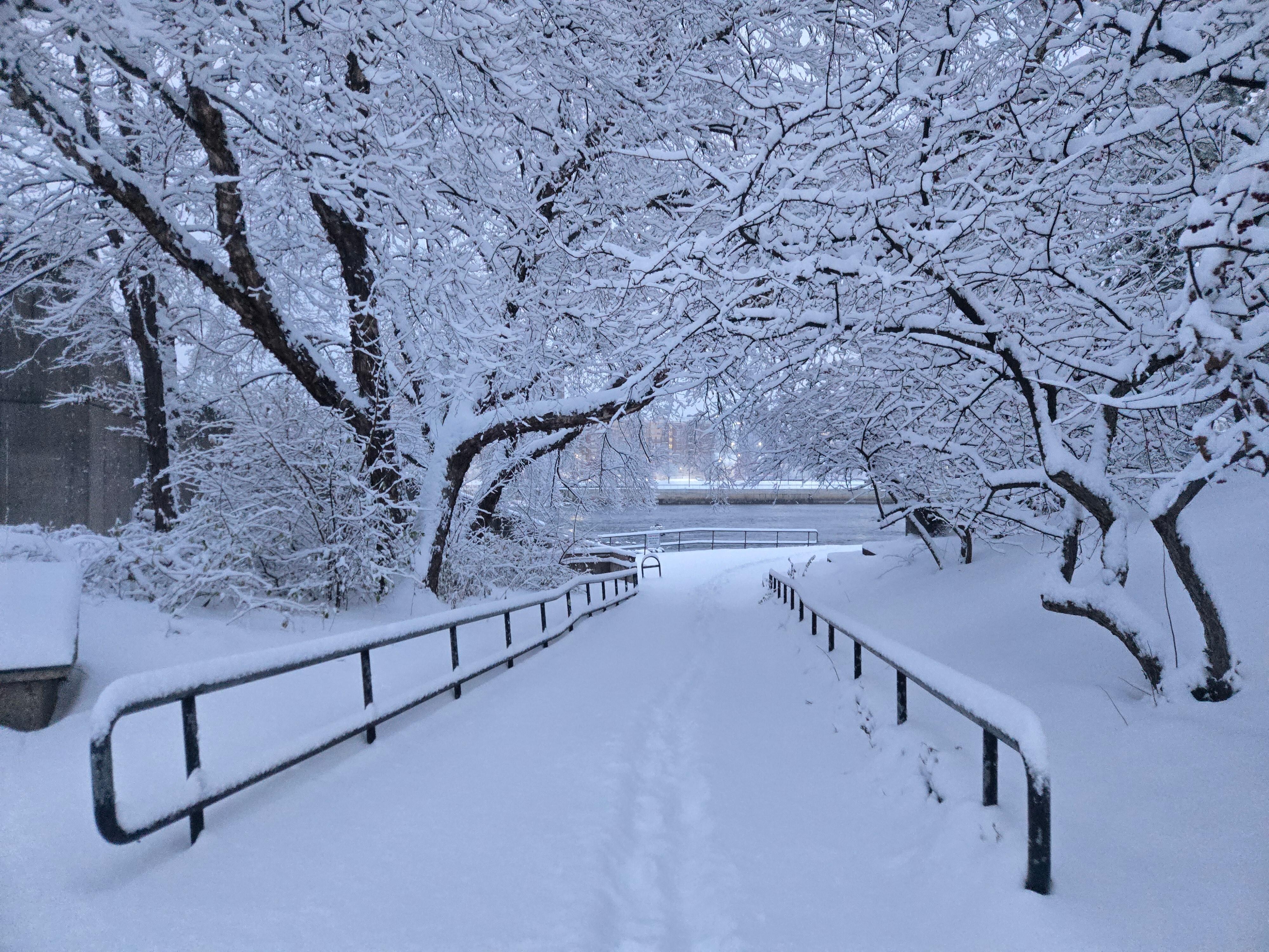 Beautiful winter storm during my stay, perfect location for 2 in grand haven