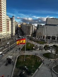 Linda vista desde el hotel a plaza España