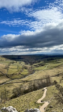 View down to Malham Cove