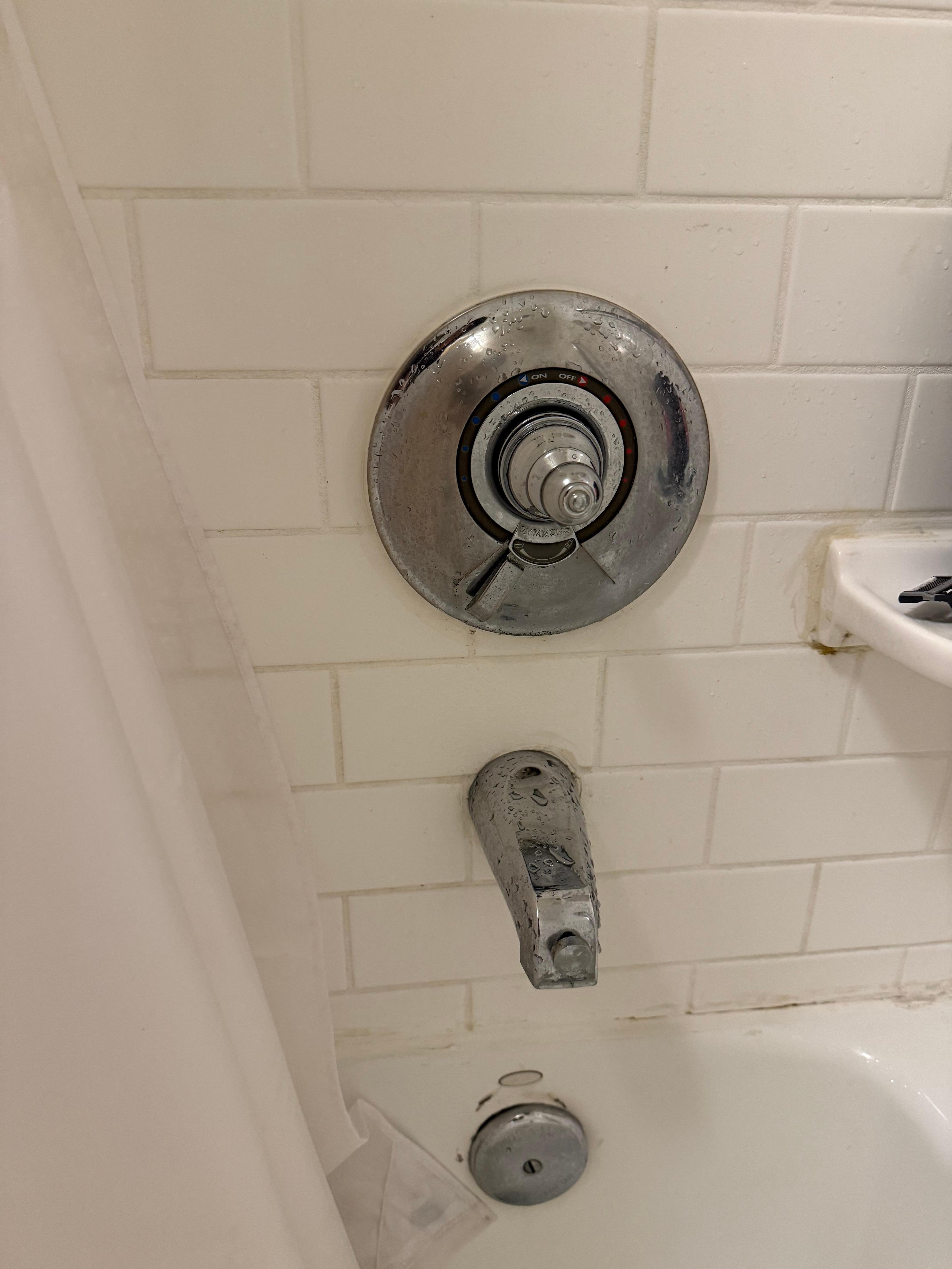 The handle was broken off the shower knob to where the shower could not be used.