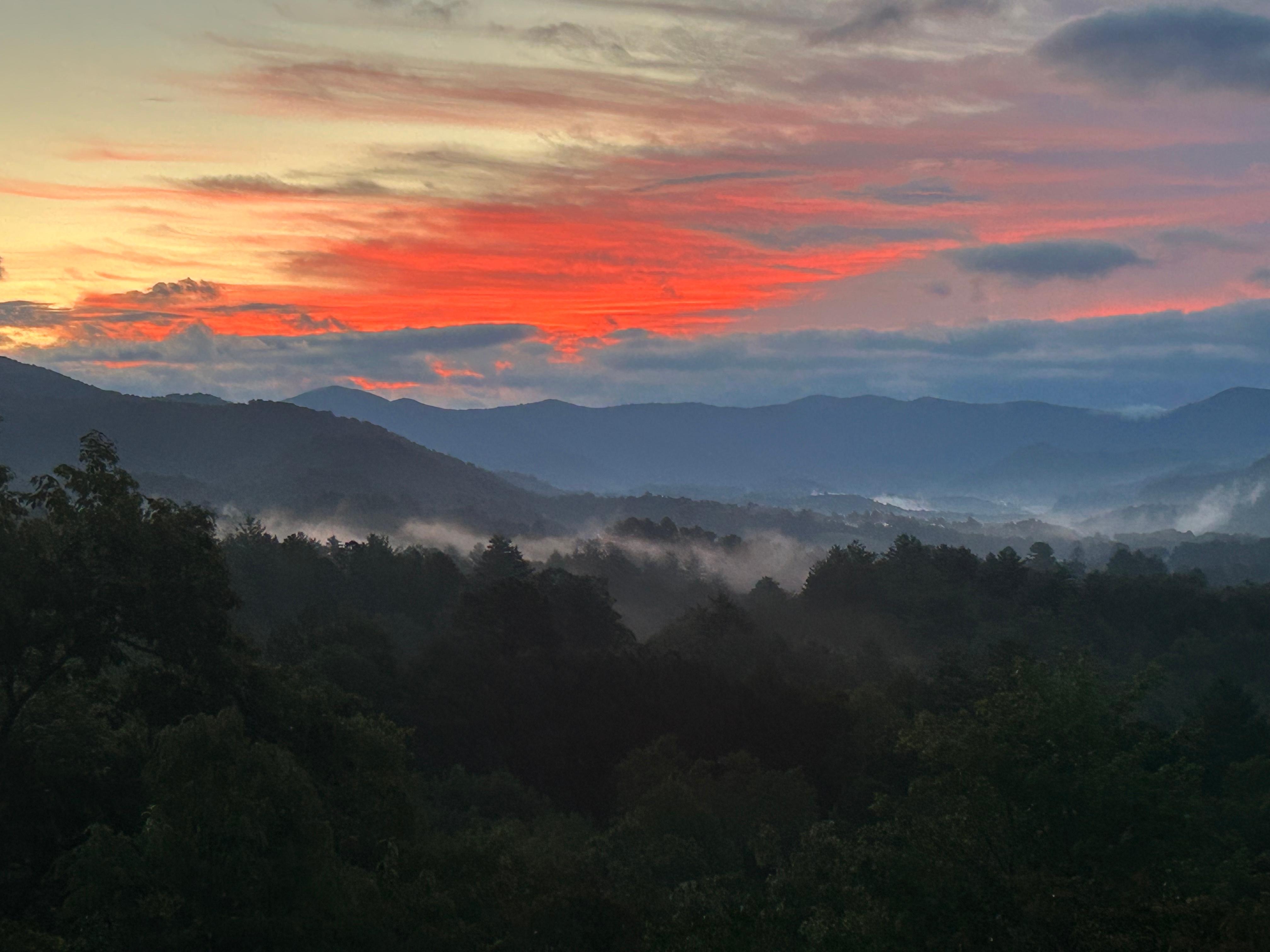 Sunrise from the back deck 