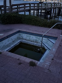 The hot tub. The whole reason we chose this place. No mention that it wasn’t working