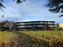 From the walking trails looking at the building
