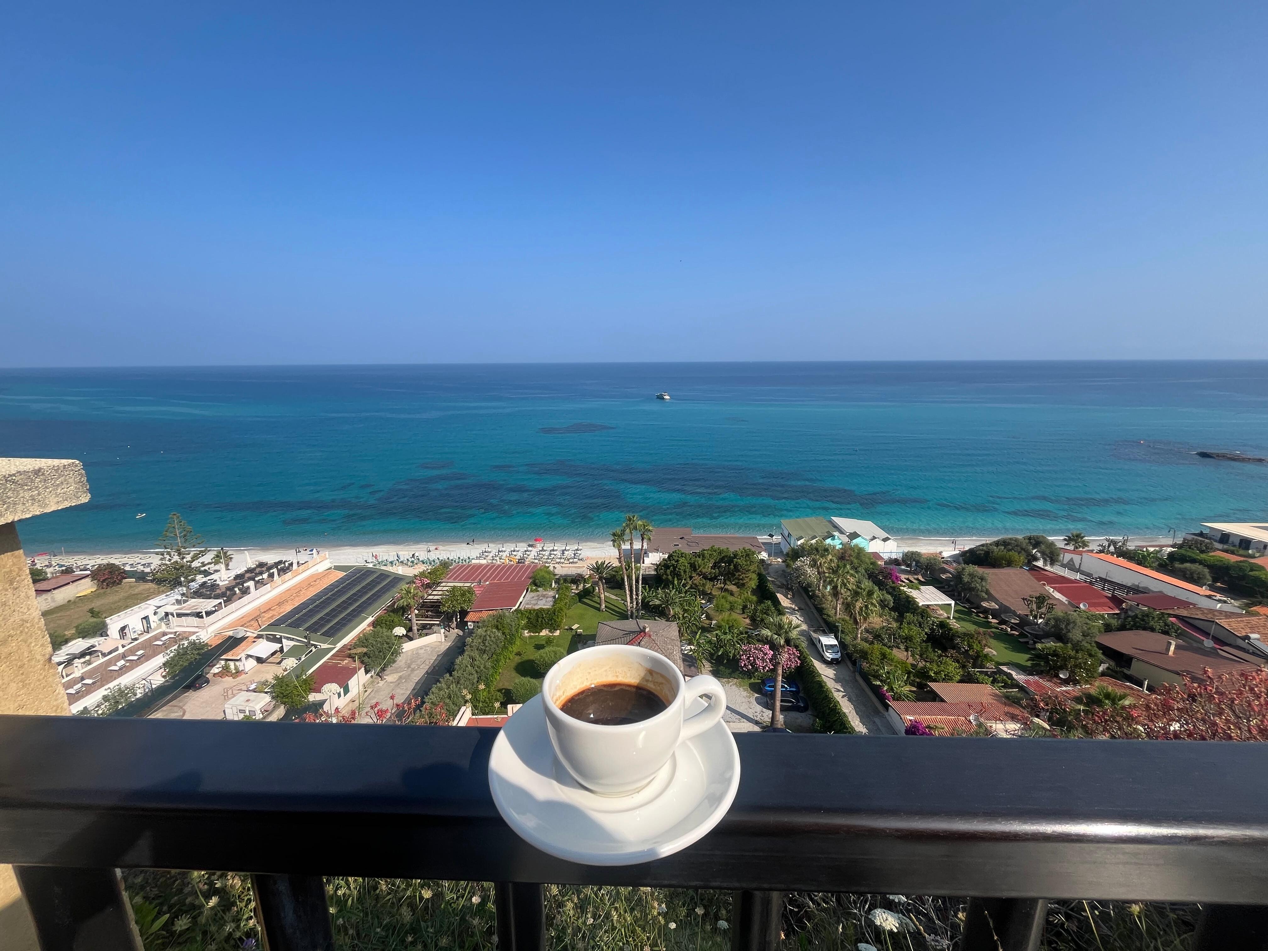 Espresso and a beautiful view in a beautiful place.
