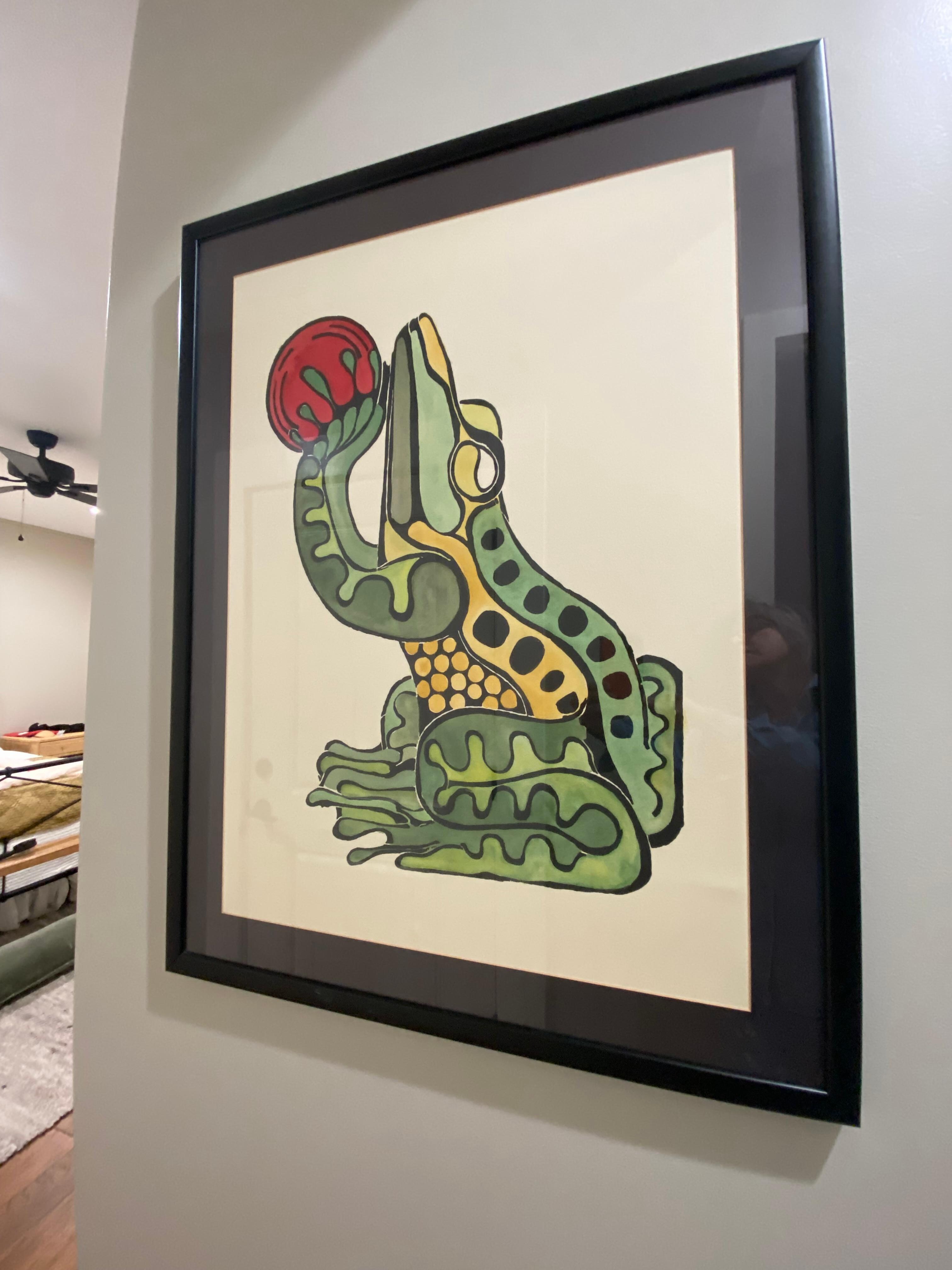 When we first entered the house through the back door, we saw this tree frog and knew it was MY bedroom.  I love tree frogs.  It could not have been a better sign that our stay here was meant to be.  lol.  