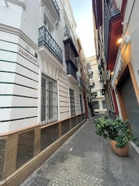 Actual alley where entrance is located