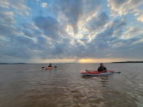 Kayaking at sunset