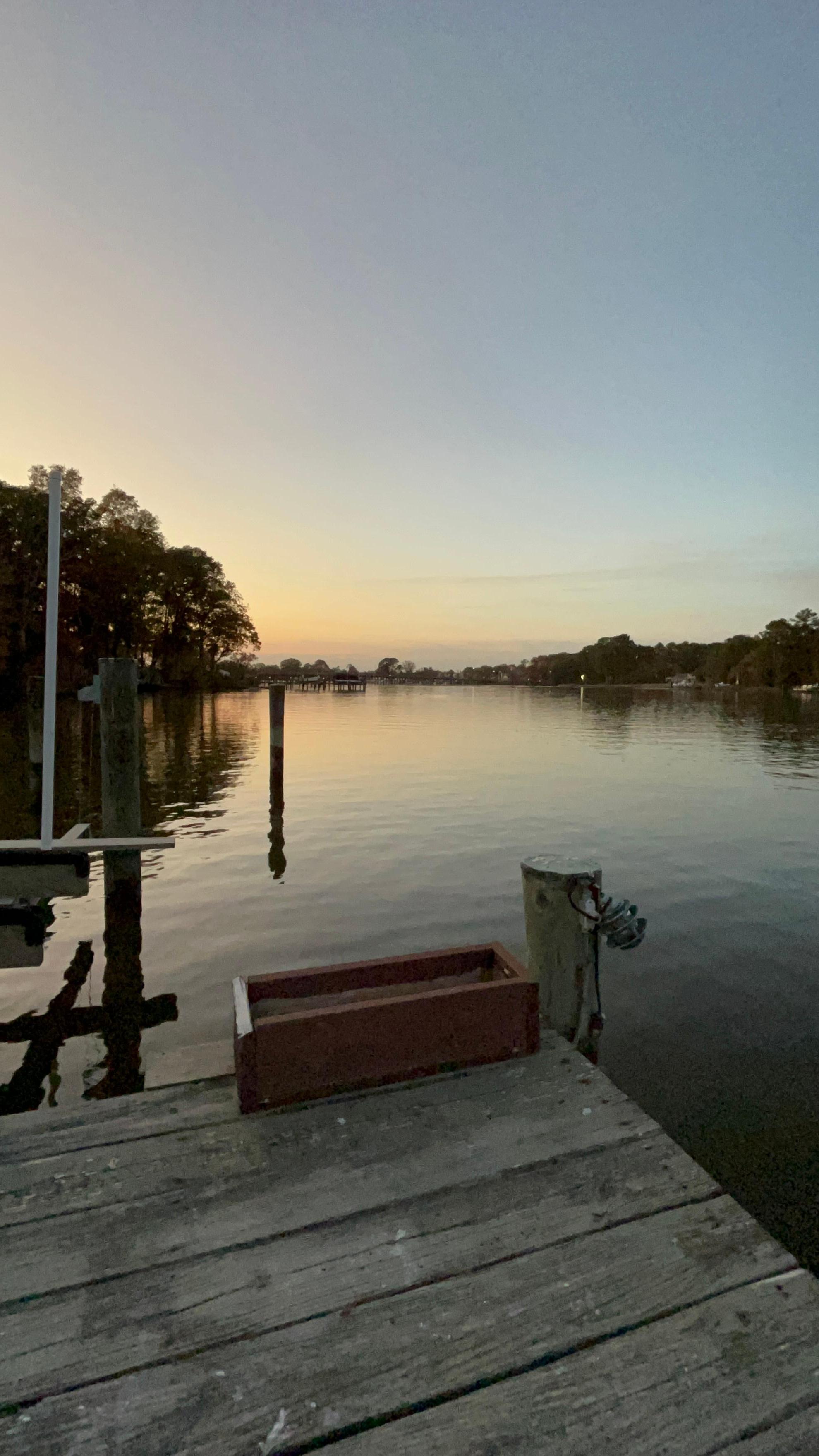 Sunset sitting on the dock