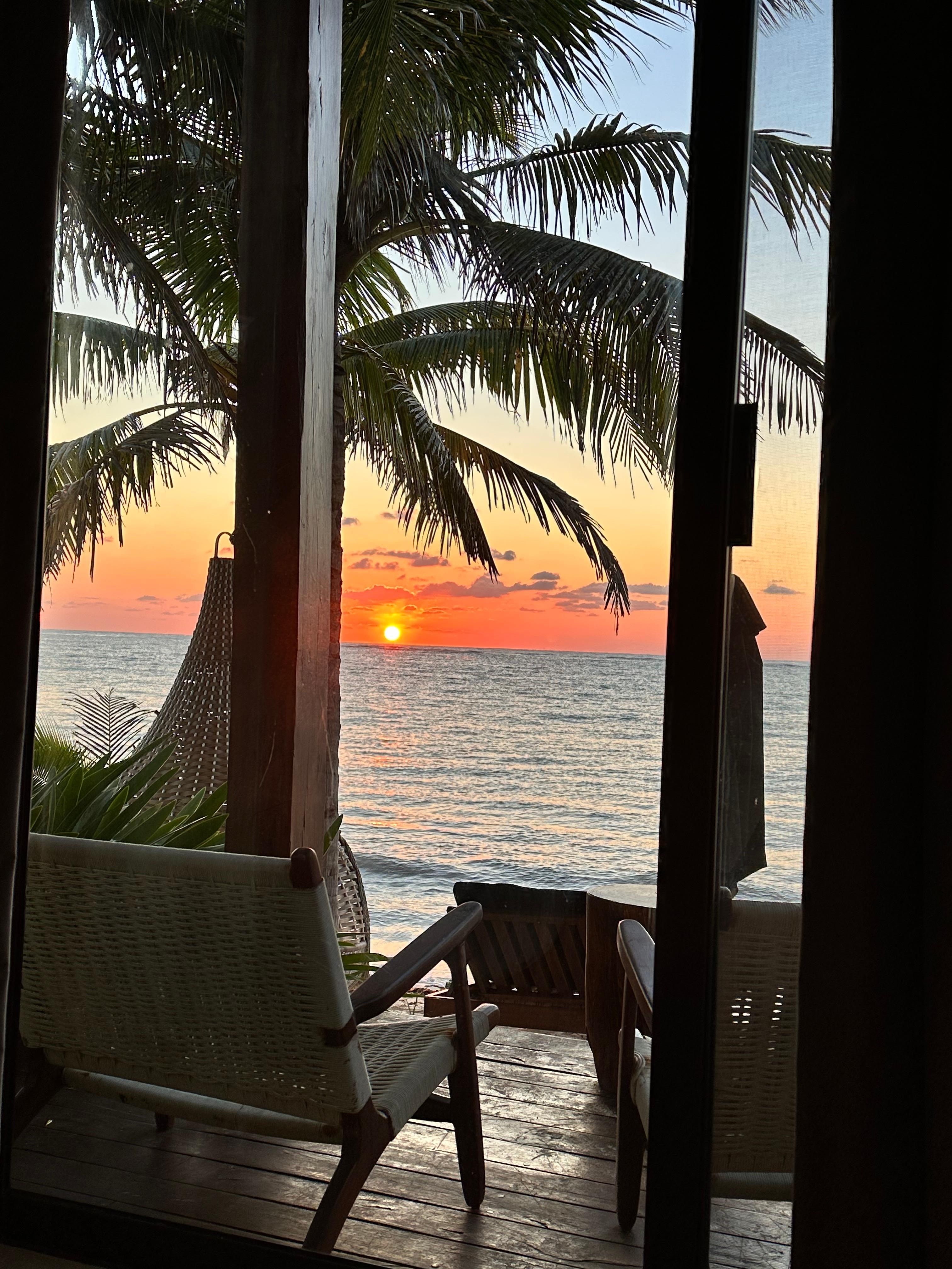 View from room at sunrise!  Amazing!