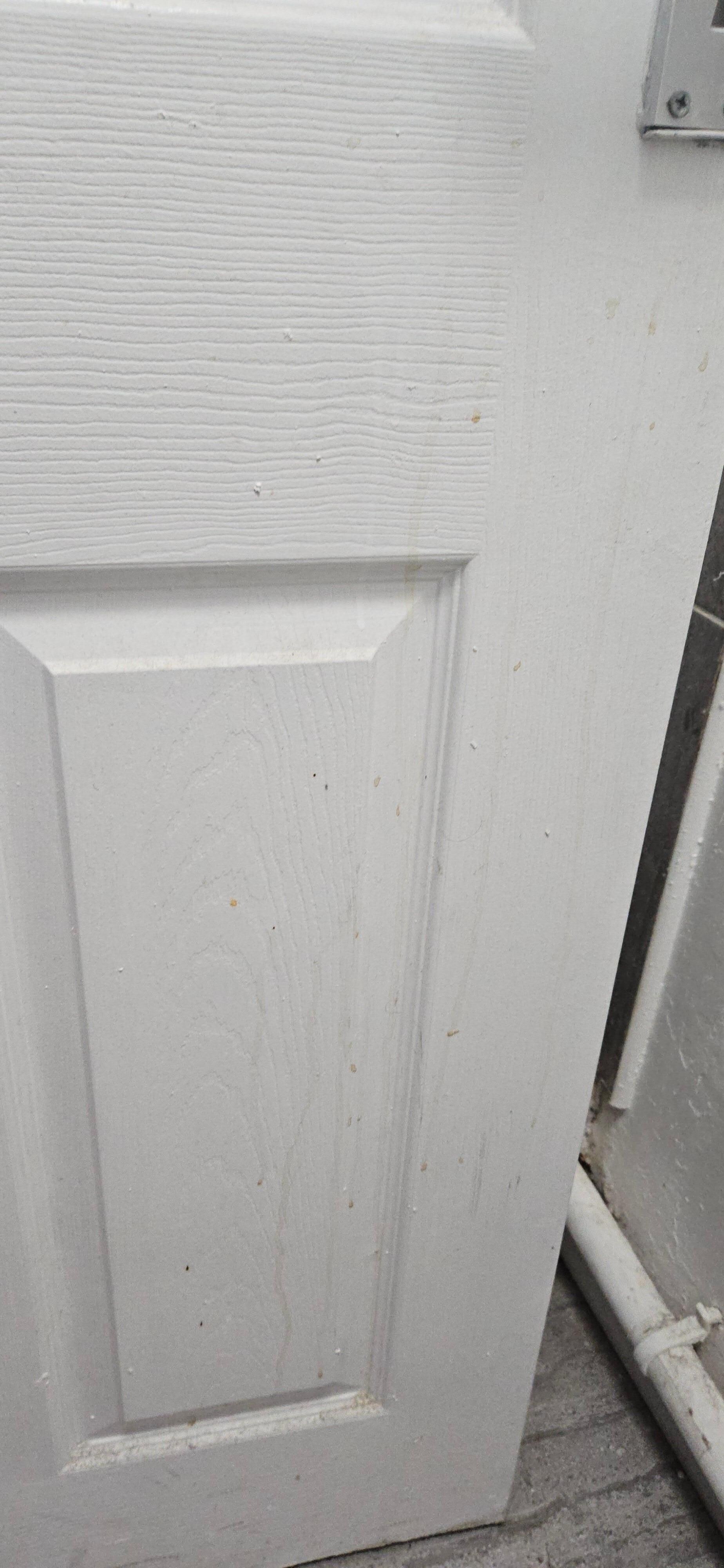 Stains on doors and walls