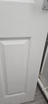 Stains on doors and walls