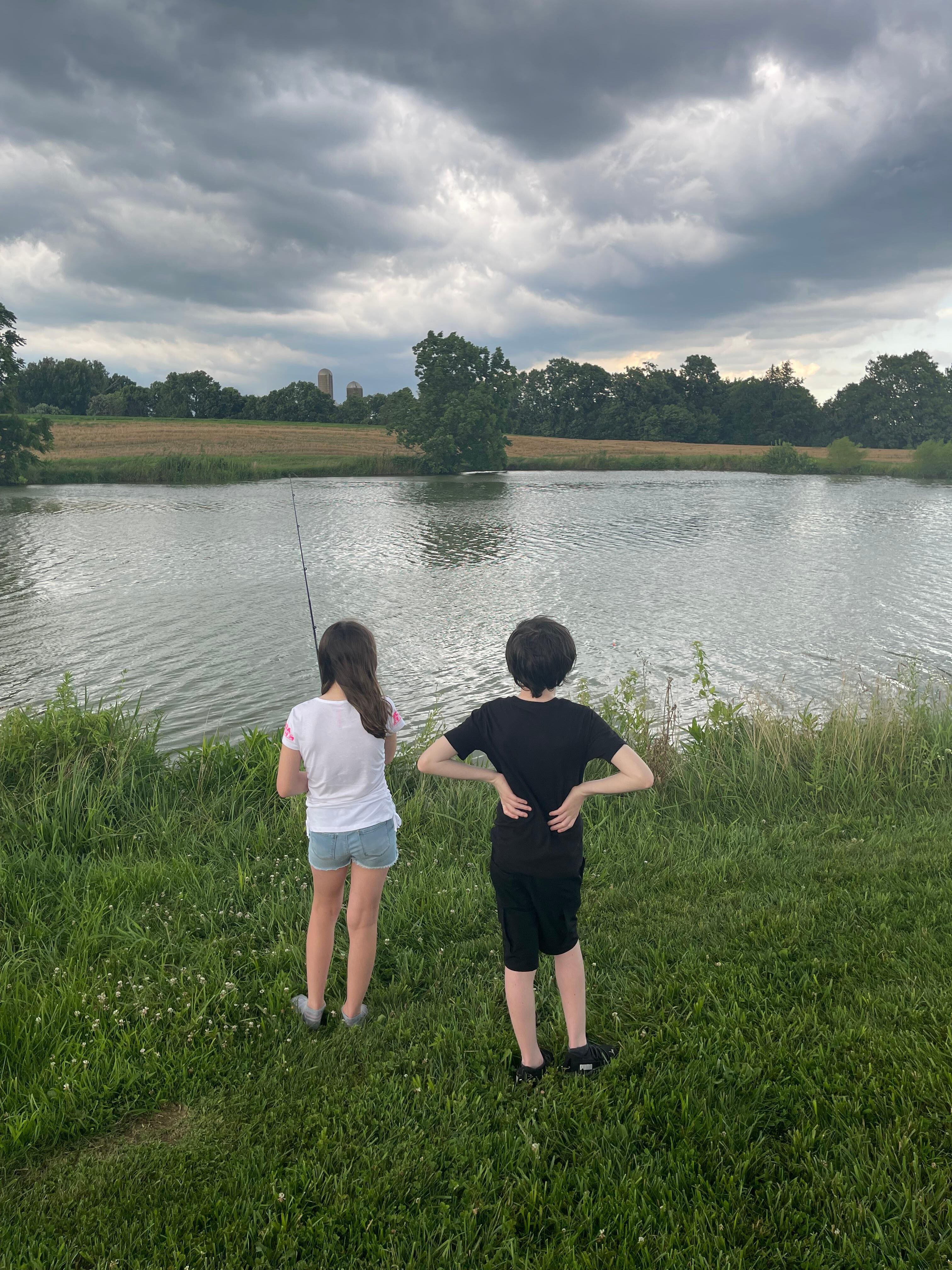 Enjoying the pond.