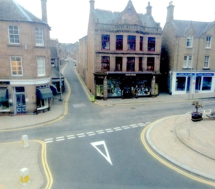 View from room on busy day.