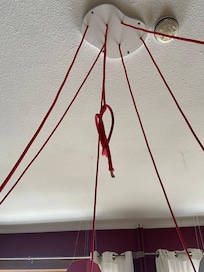 Ungesichertes Lampenkabel