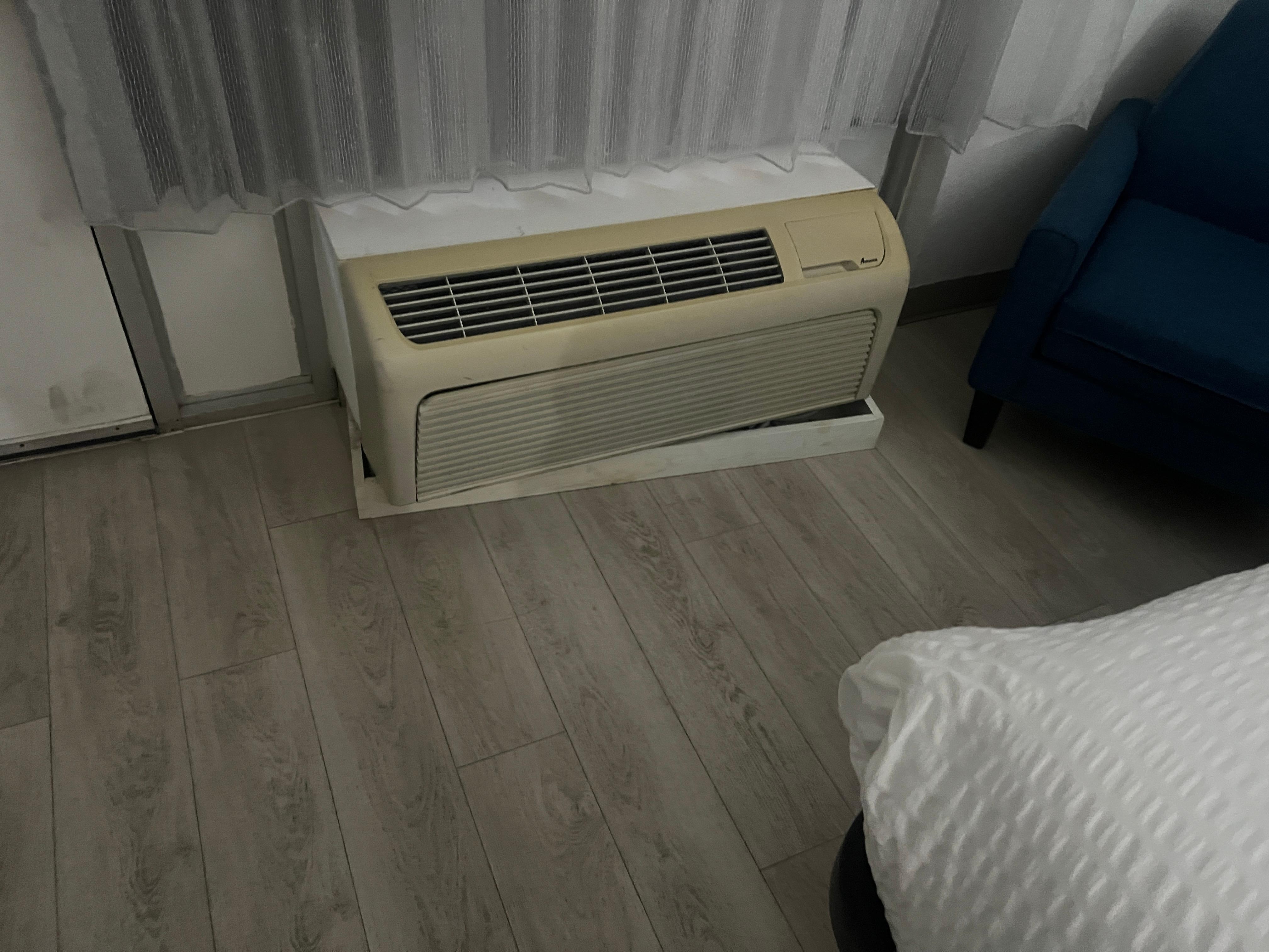 AC unit falling apart. 