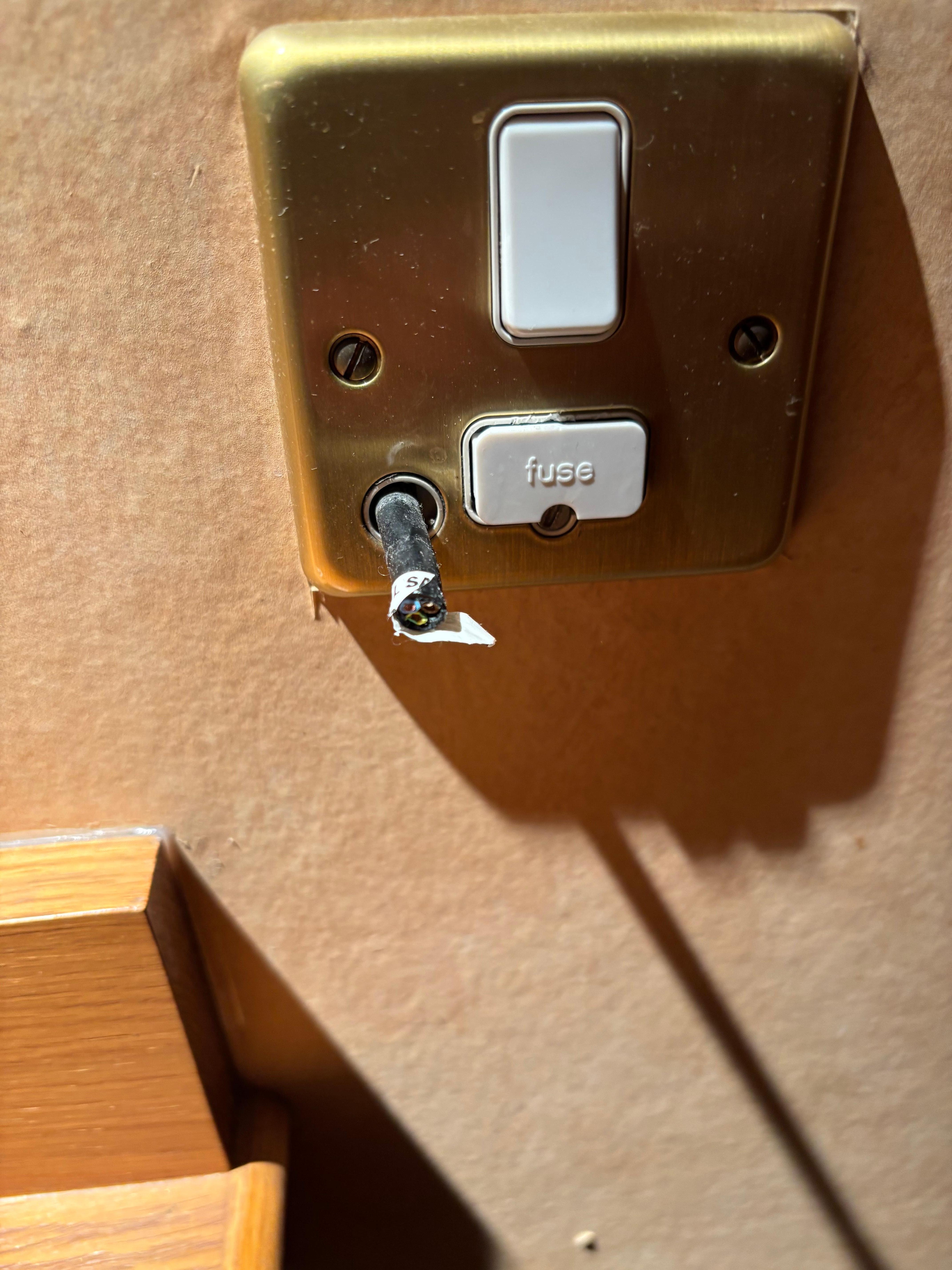 Exposed wires