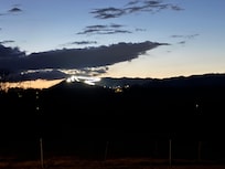View of Massanutten at night from front porch