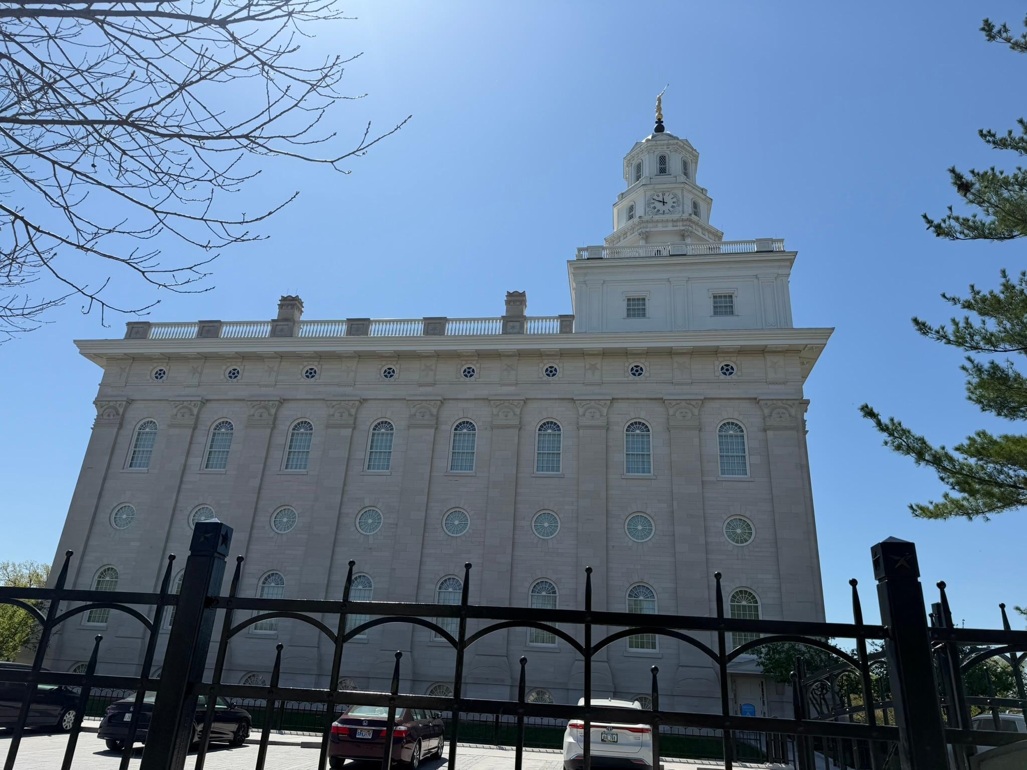 The side of the Nauvoo Temple.