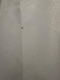 Dirty shower liner
