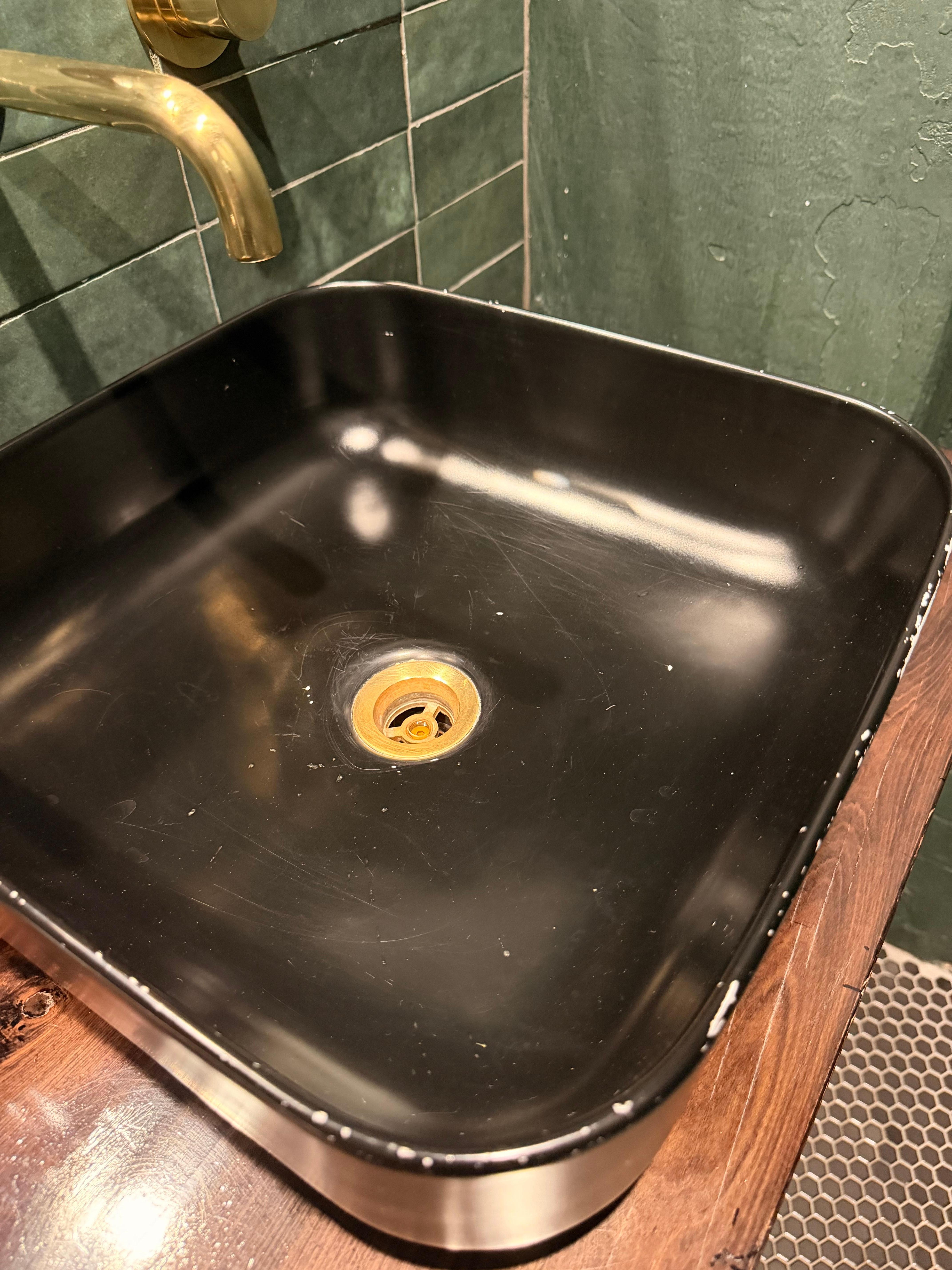 Damaged sink. 