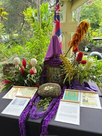 Display of Hawaiian culture at Waimea Falls park